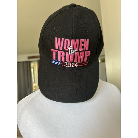 Women For Trump 2024 BLACK Cap Hat Keeping America Great Hat MAGA Hat - Picture 1 of 6